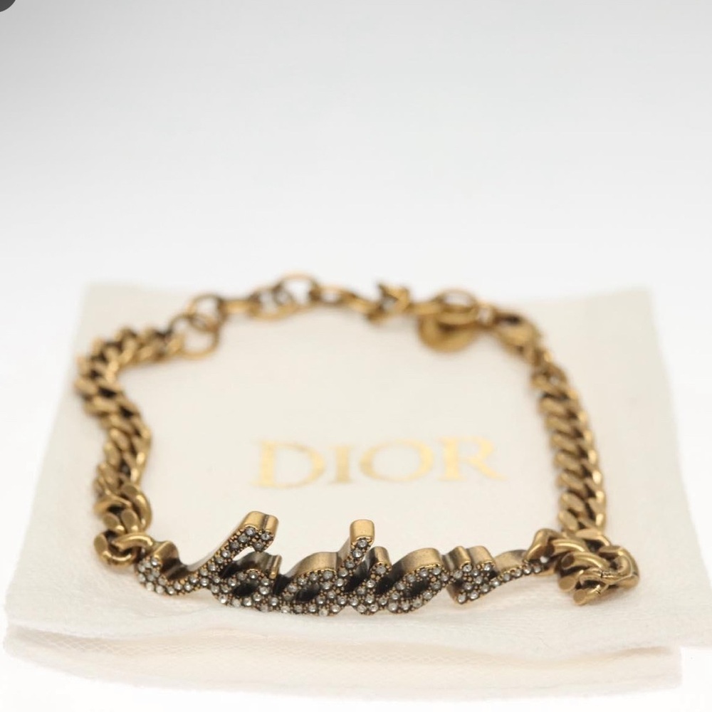 Christian Dior Bracelet brass hardware with Dior dust bag - Picture 8 of 8